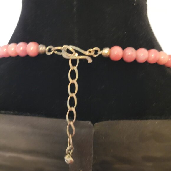 Jay King Mine Finds Pink Rhodonite Graduated Bead Necklace (707-630) EUC - Picture 2 of 5